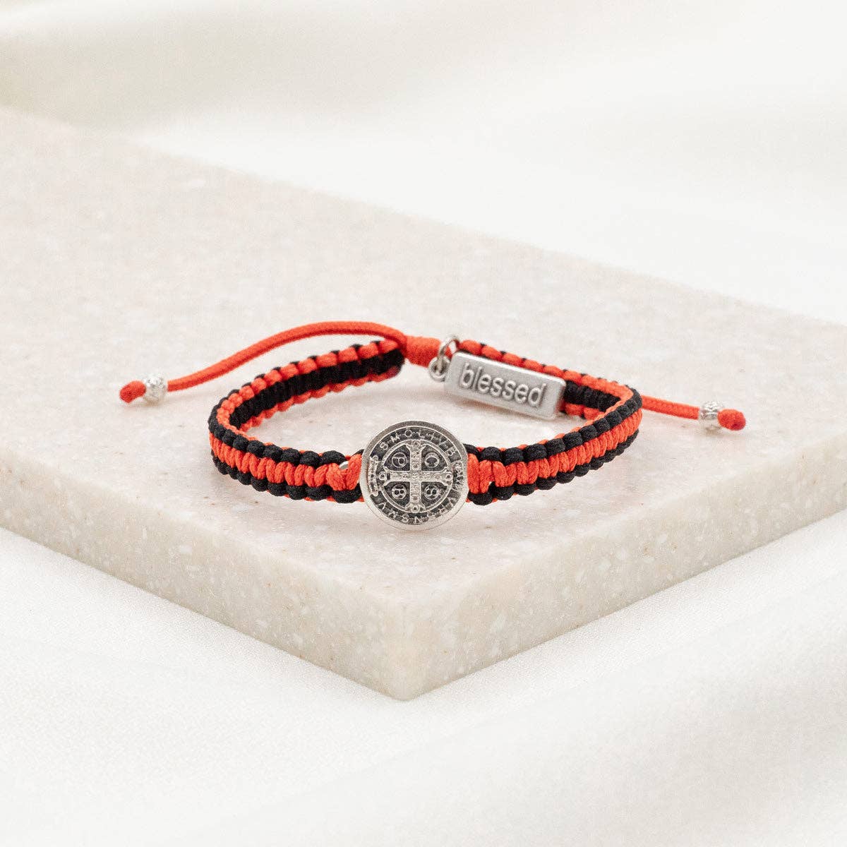 School Spirit Blessing Bracelets: Green/White/Silver