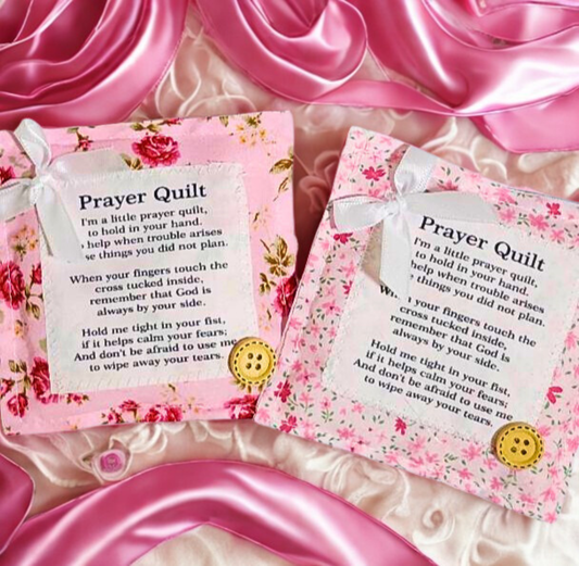Pink Floral Mini Prayer Quilt