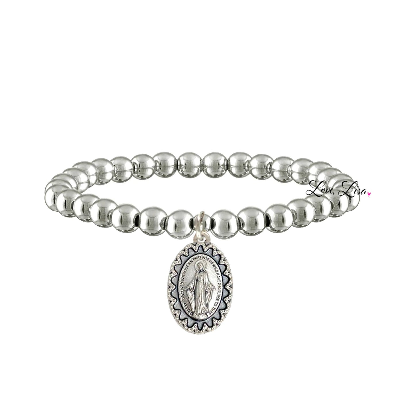 Beautiful Blessed Miraculous Beaded Bracelet: Gold