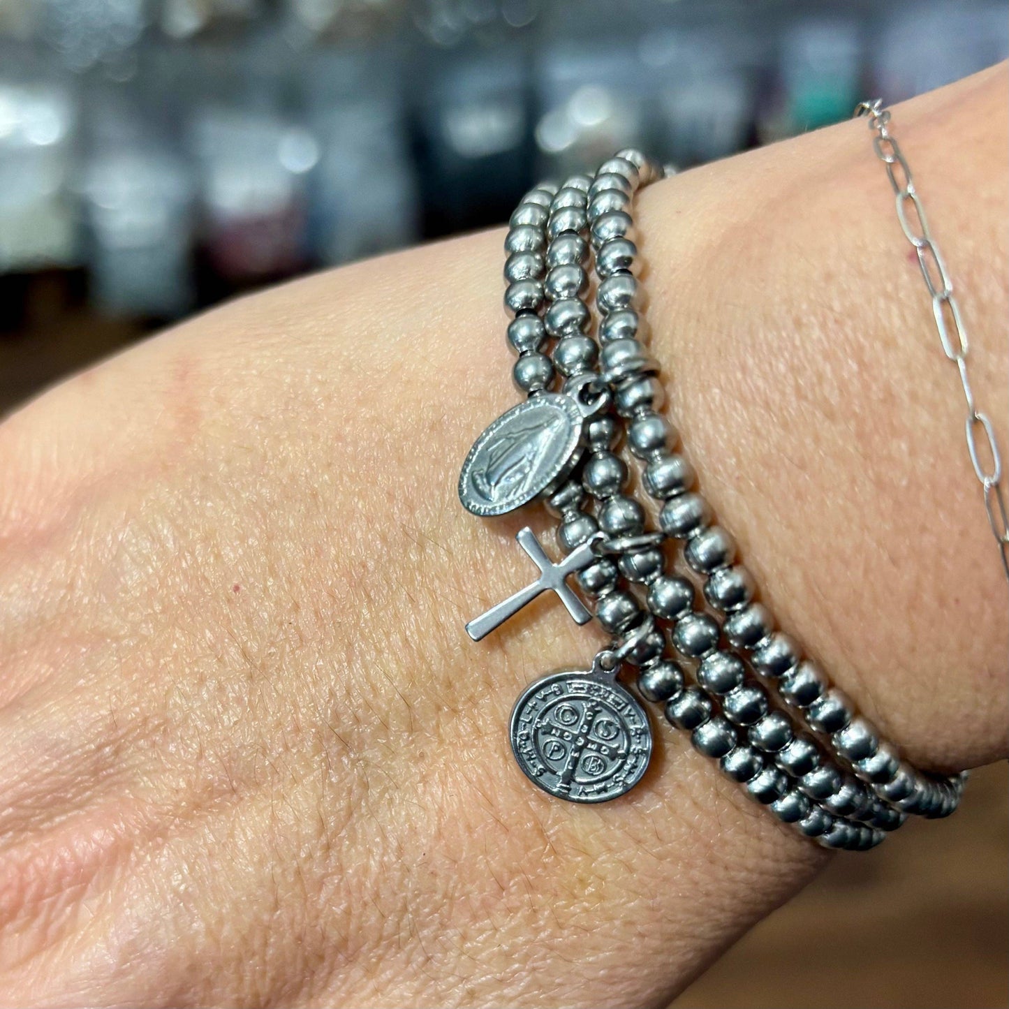Stainless Steel Devotional Bracelet Stack