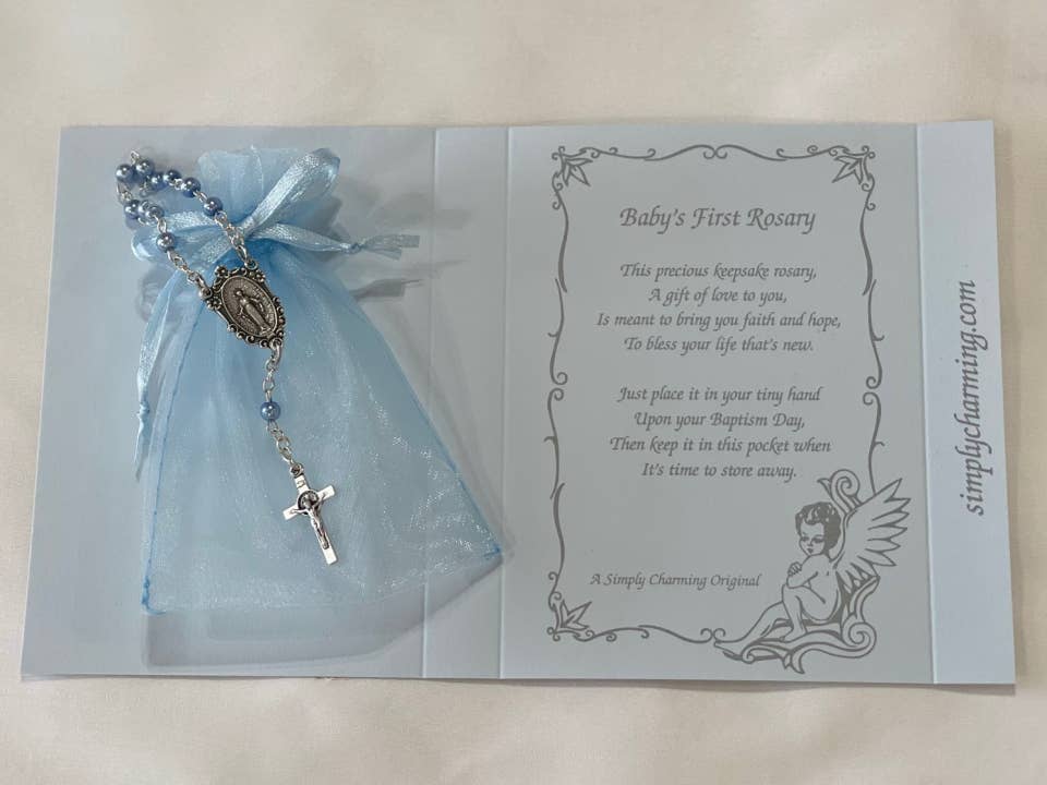 Keepsake Baby'S First Rosary Gift Boxed: White