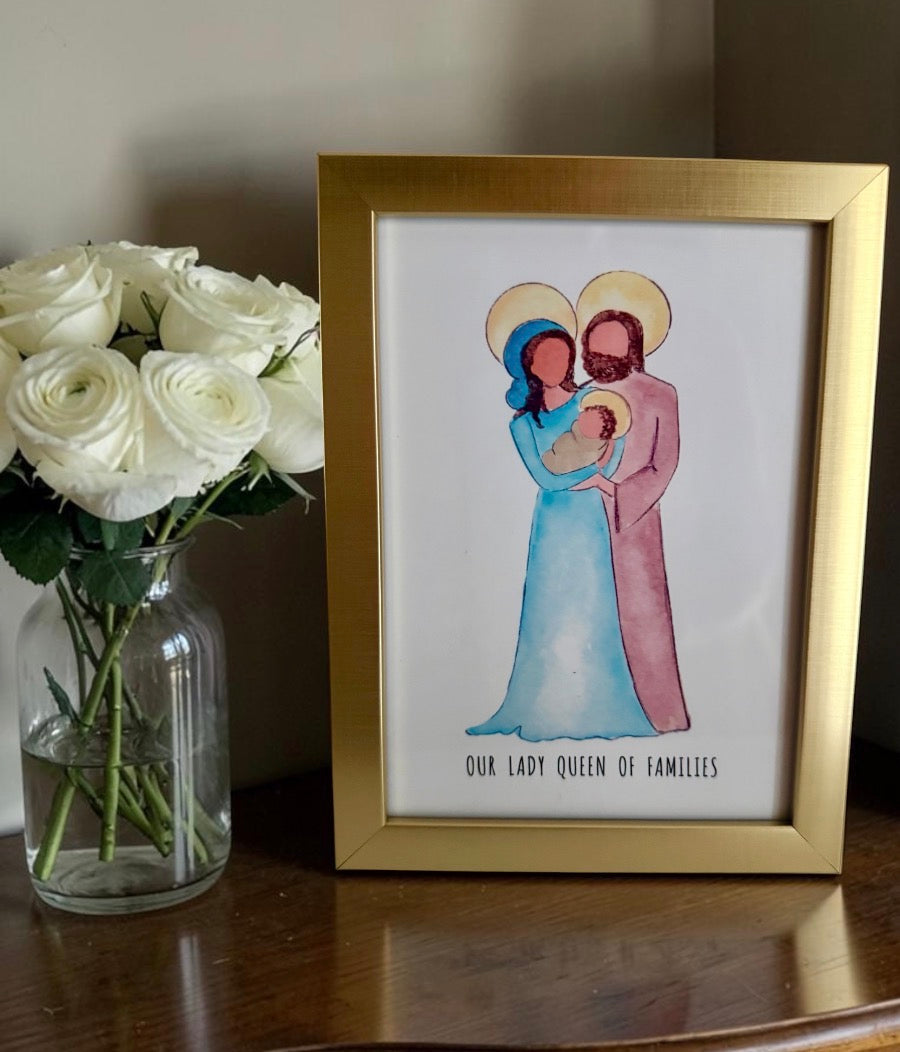 Marian Minis (2 options - Framed 5x7 - Mary Queen of Families and Our Lady of Grace