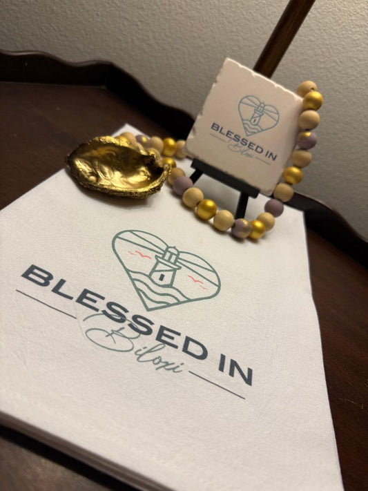 Blessed In Biloxi Dish Towel