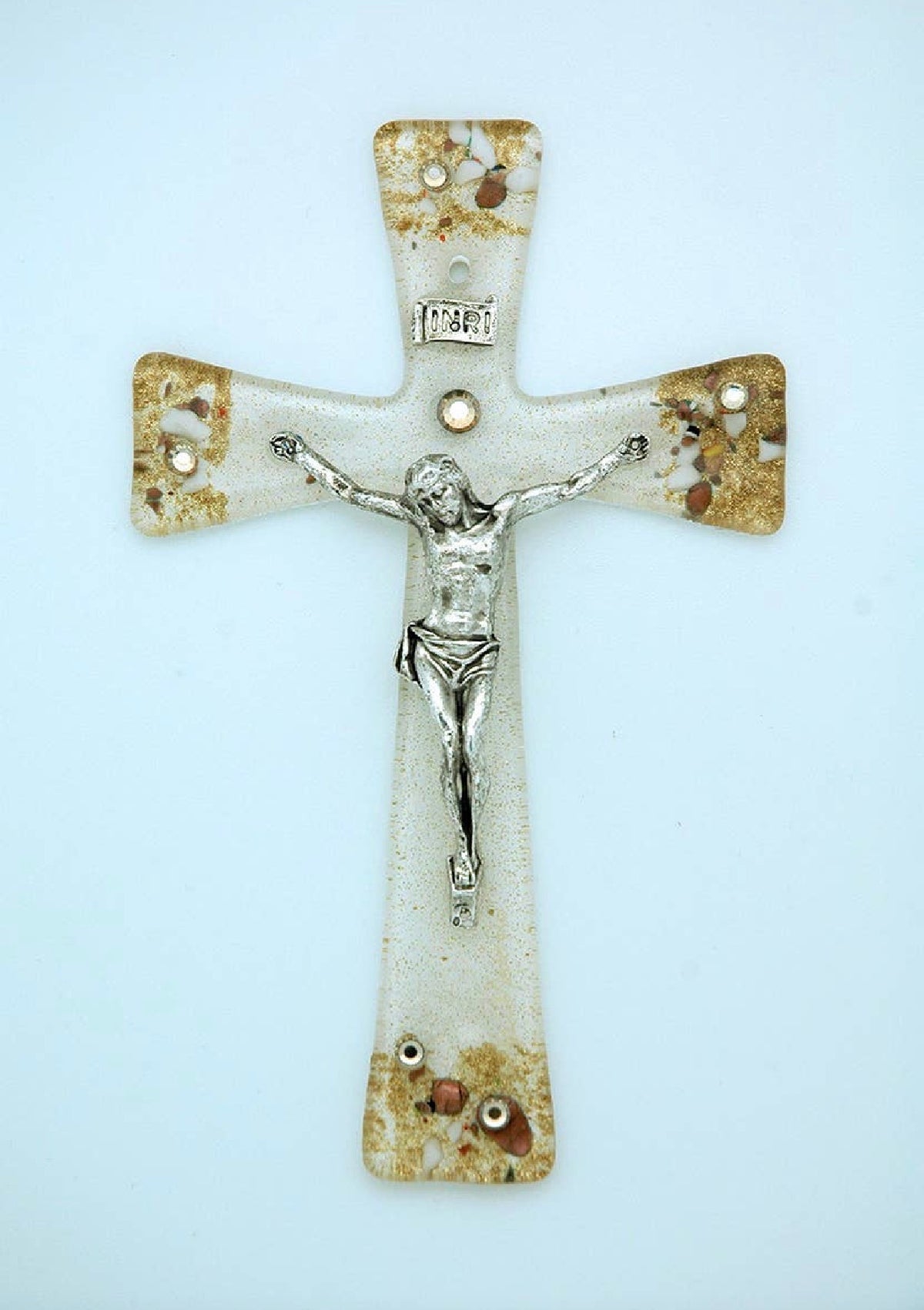 Italian Murano Glass Crucifixes
