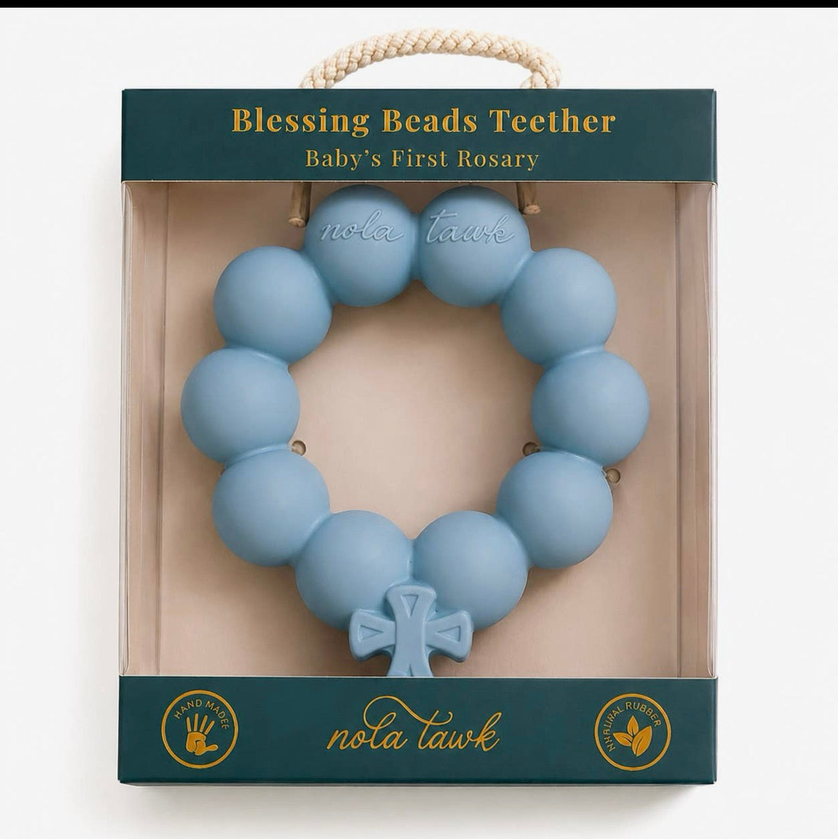 Blessing Beads Teether (Pink, White, Blue)
