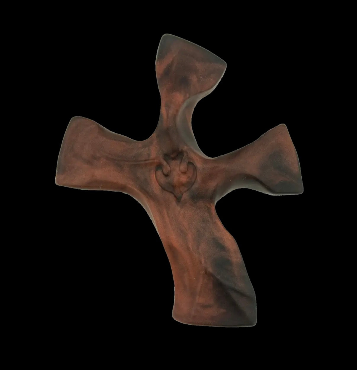 Clinging Cross (White Agate, Rose Quartz, Dark Tortoise/Copper, Vervain, Living Water Clear w/ Embedded Crucifix)