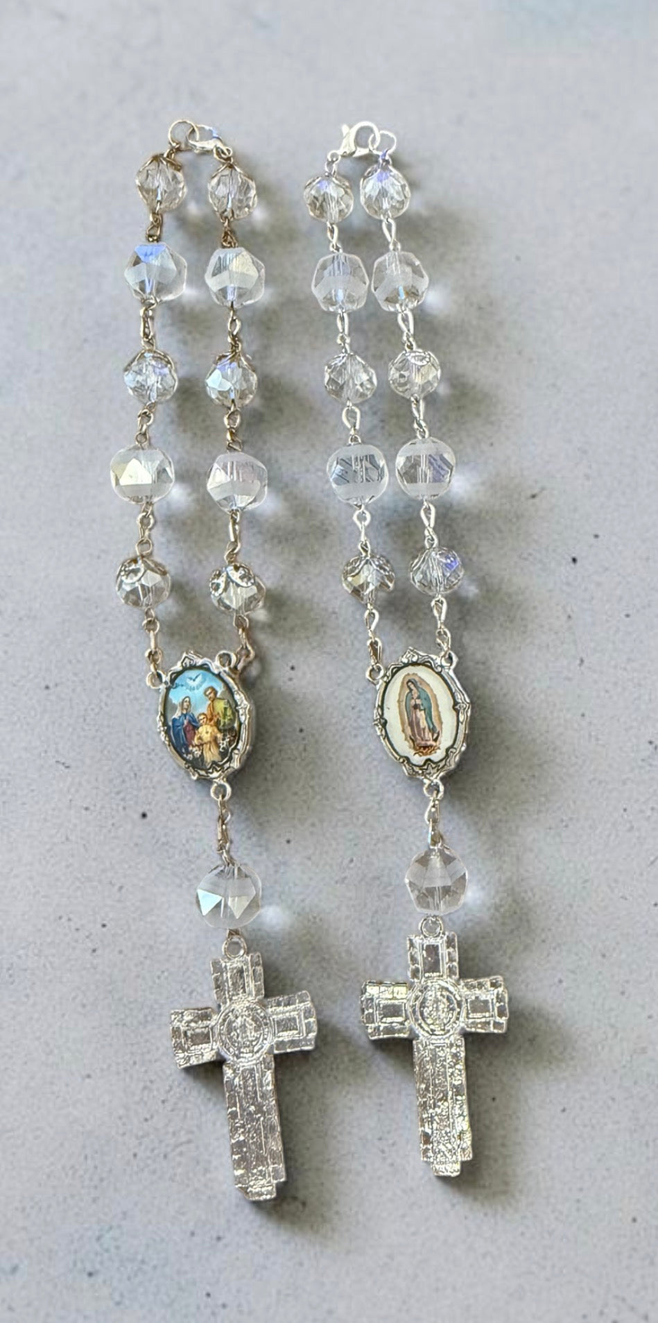 Crystal Car Decade Rosary: Holy Family or OLG