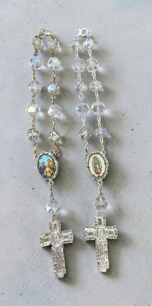 Crystal Car Decade Rosary: Holy Family or OLG