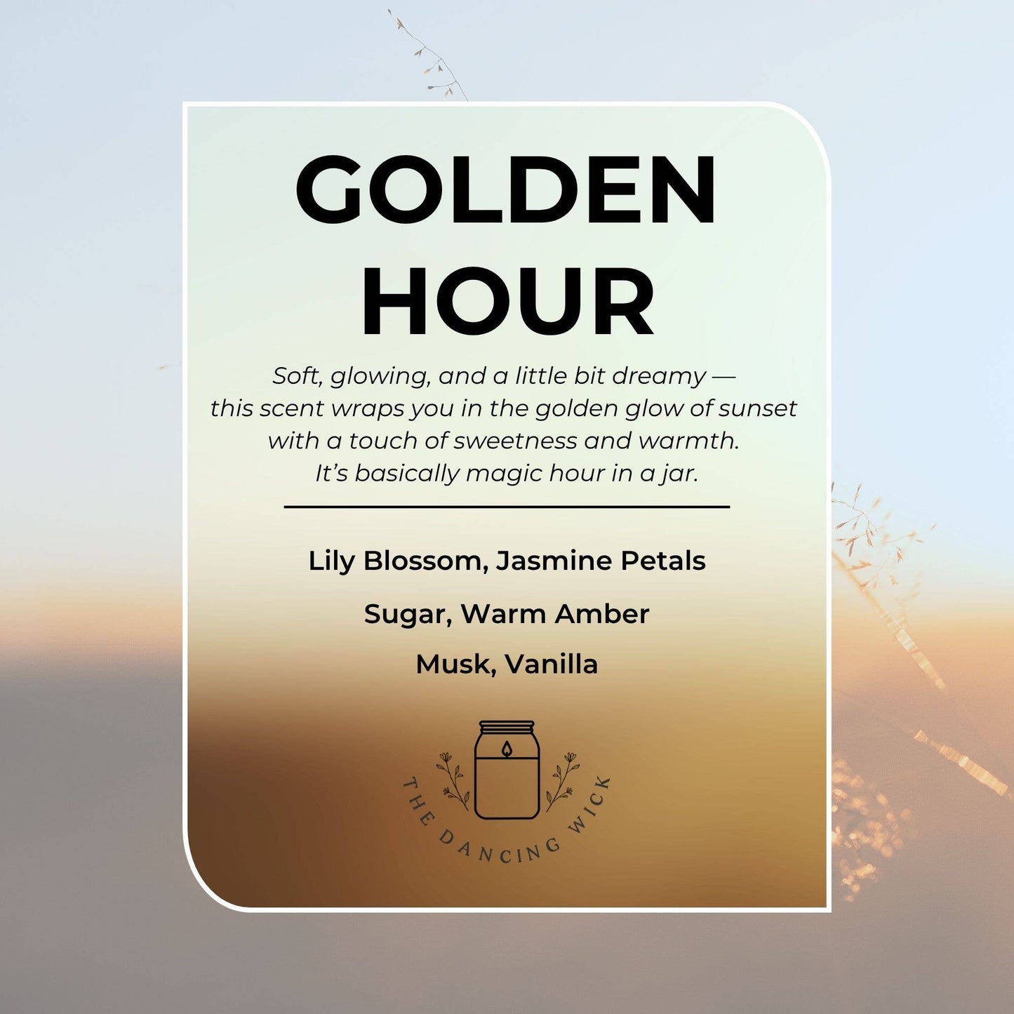 Thank You Candle | Teacher Appreciation Gift : Mini 4 oz candle / Golden Hour