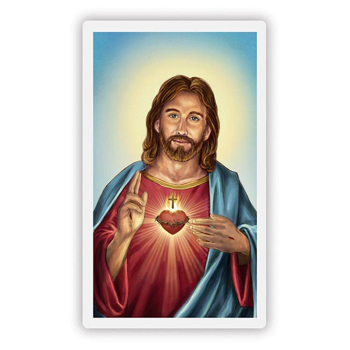 Laminated Mary and Jesus Prayer Cards: Our Lady of Guadalupe