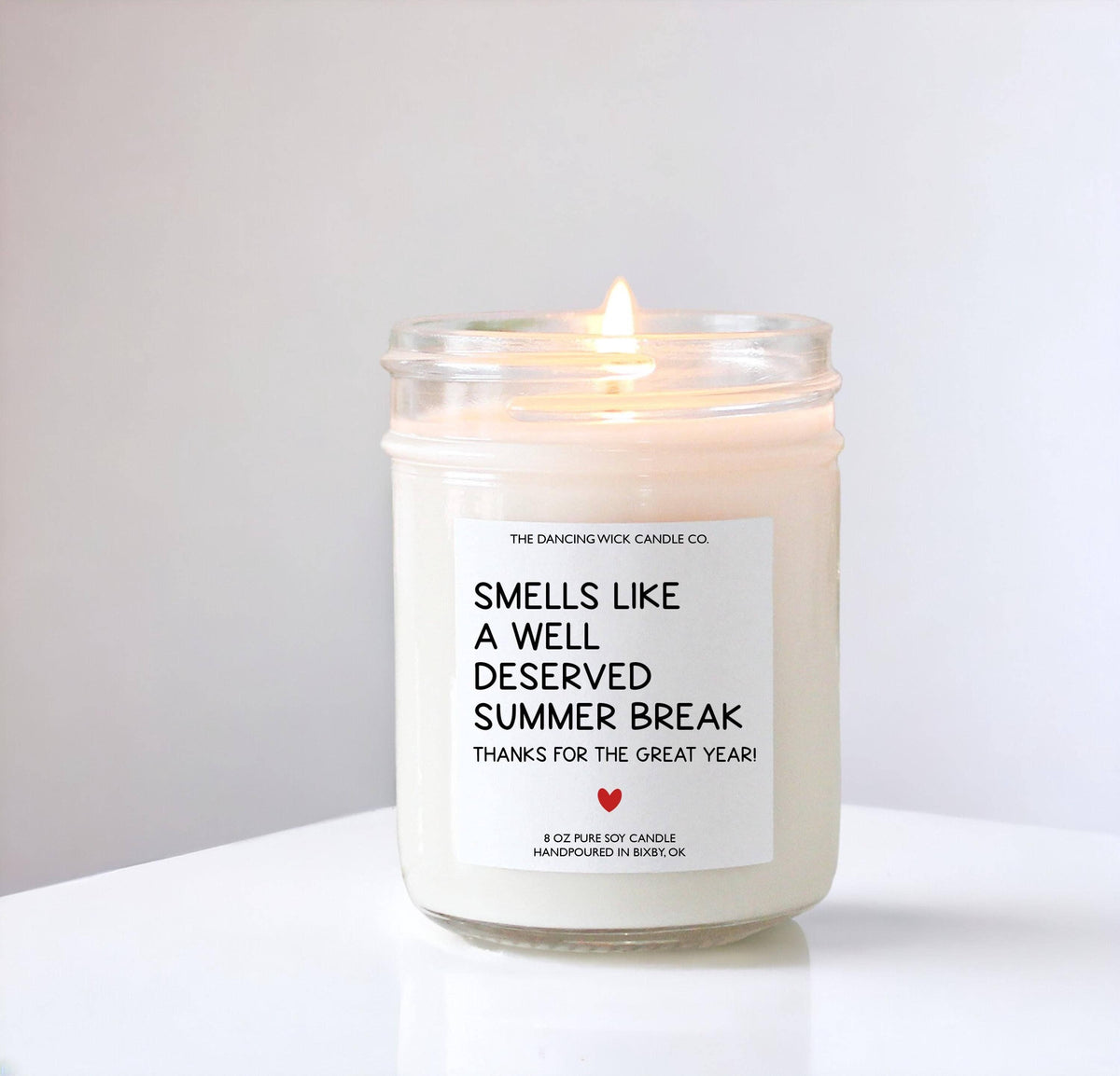 Funny Teacher Gift Candle / Smells Like Summer Break : Mini 4 oz candle / Aruba Coconut