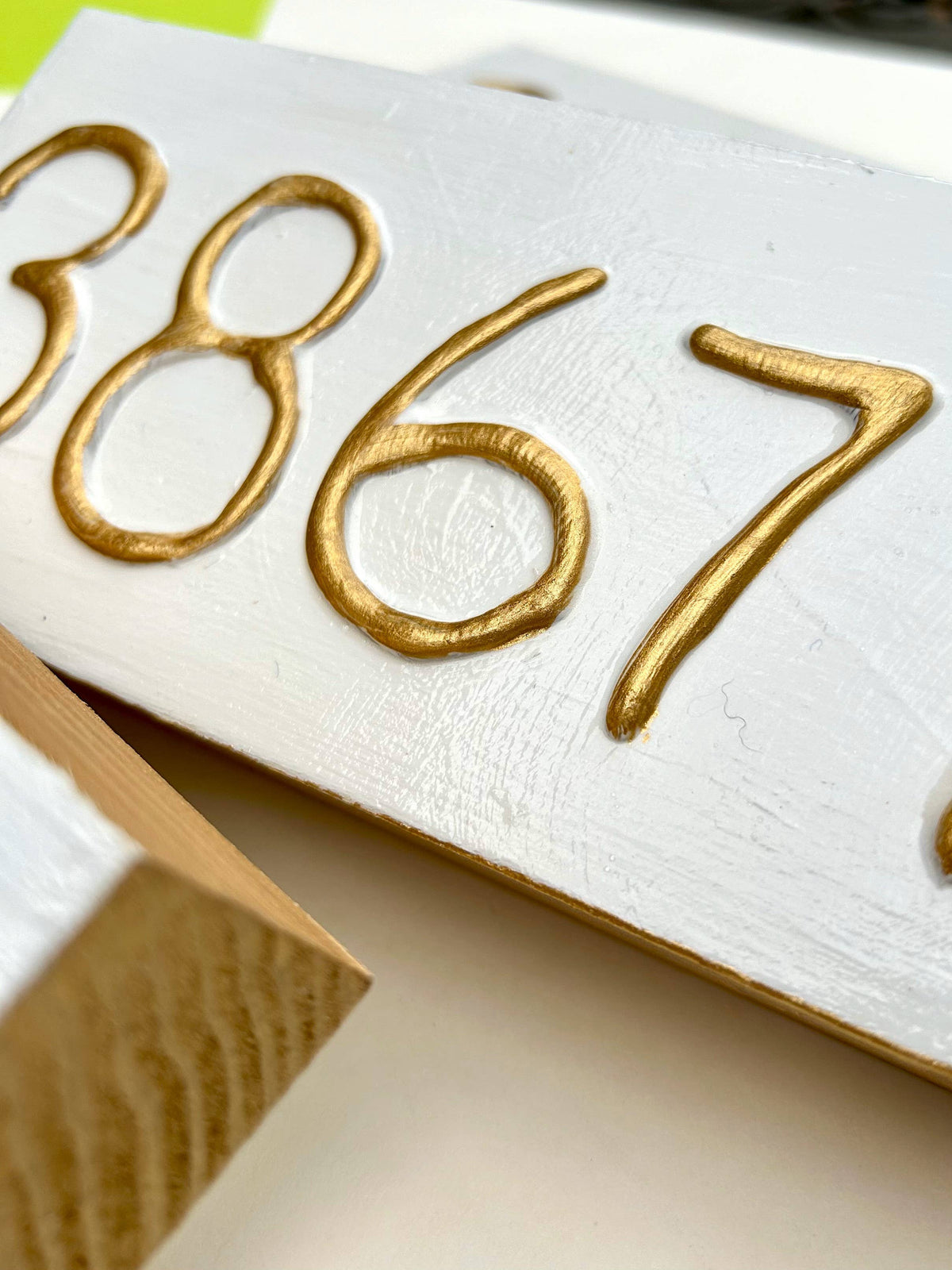 U.S. zip code - custom art block  hometown sports region : Modern numbers (raised)