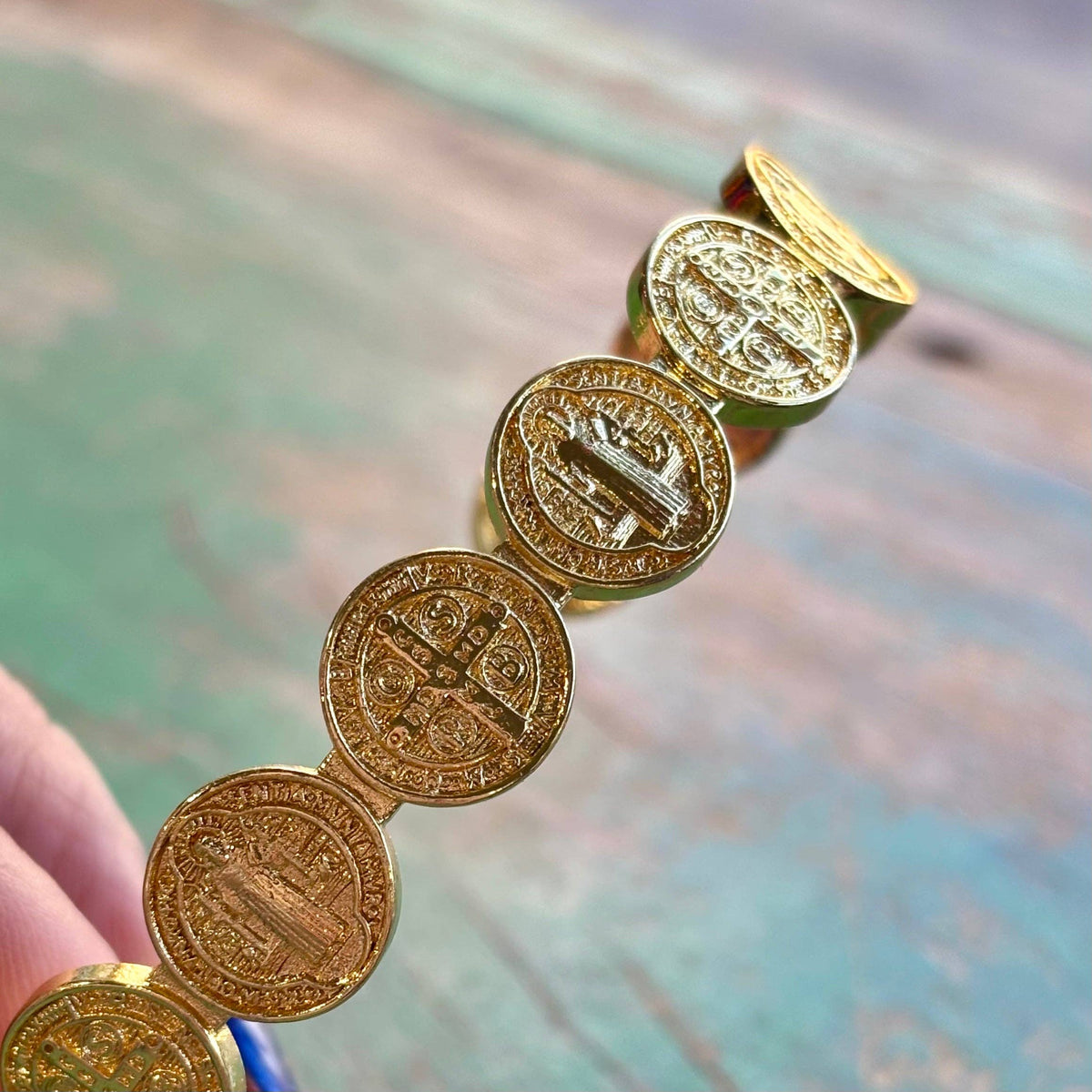 Gold Protection Cuff: St Benedict