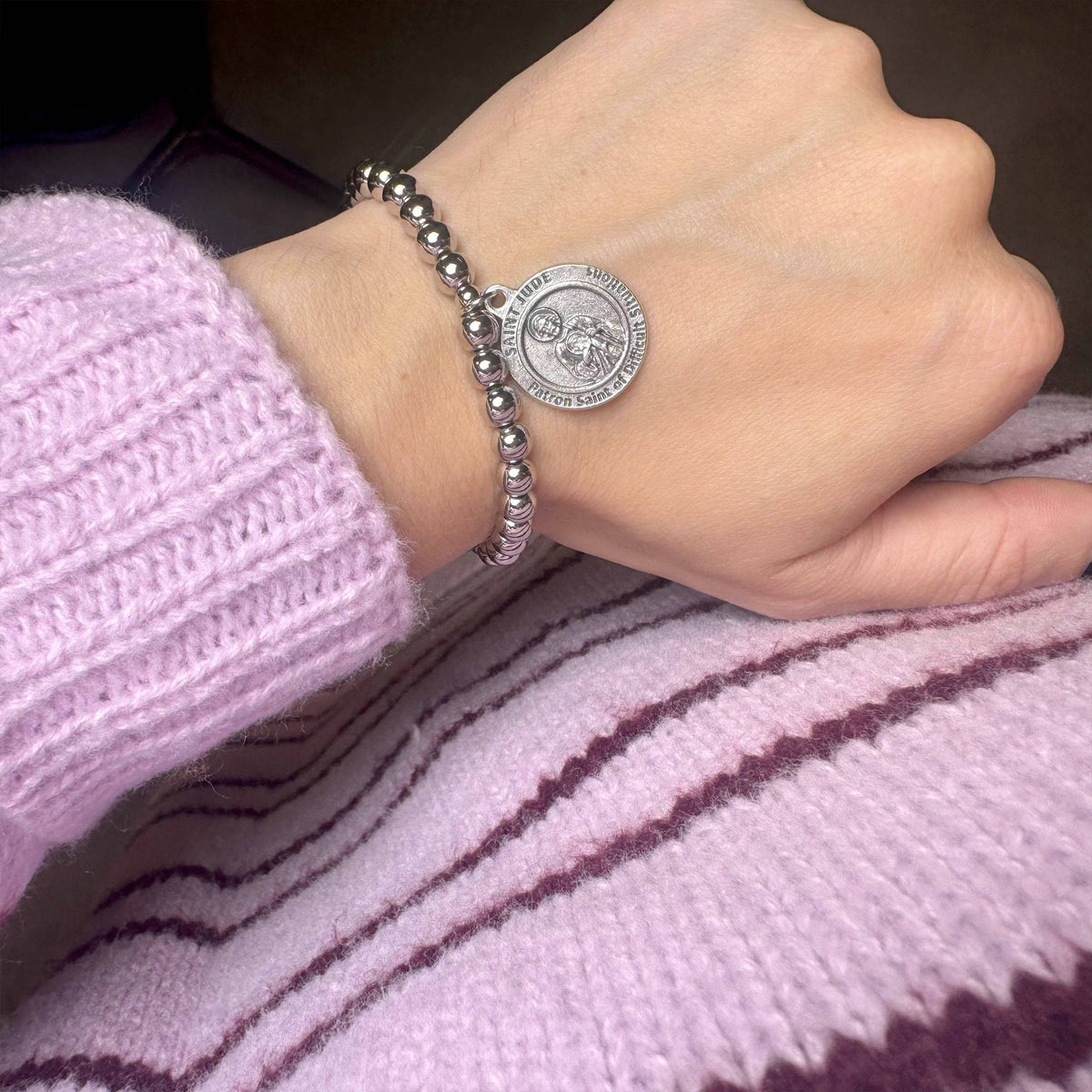 Saint Jude Patron Saint of Difficult Situations Bracelet: Gold or Silver