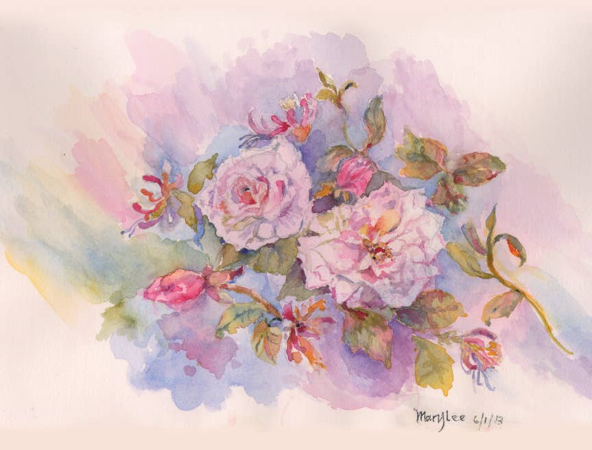 Love Blooms Eternal Artwork Notecard by Sister Mary Lee: Individual