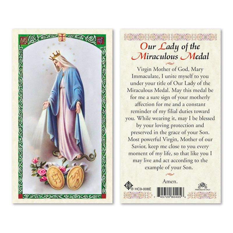 Laminated Prayer Card: Miraculous Medal