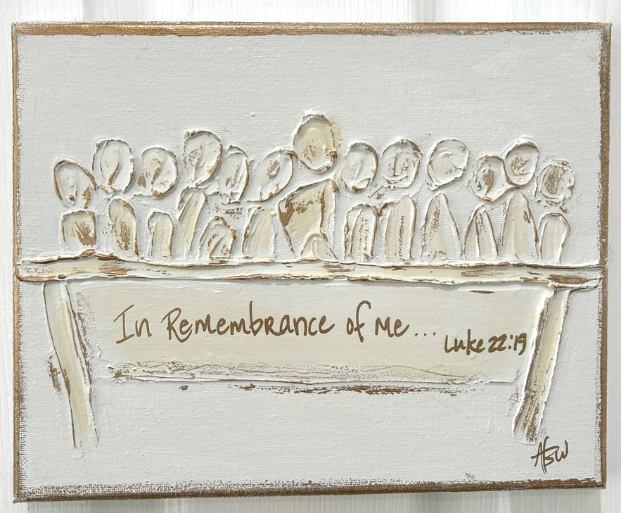In Remembrance of Me | Lord's Supper | Eucharist | Communion (White/Gold)