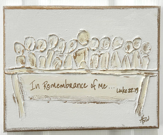 In Remembrance of Me | Lord's Supper | Eucharist | Communion (White/Gold)