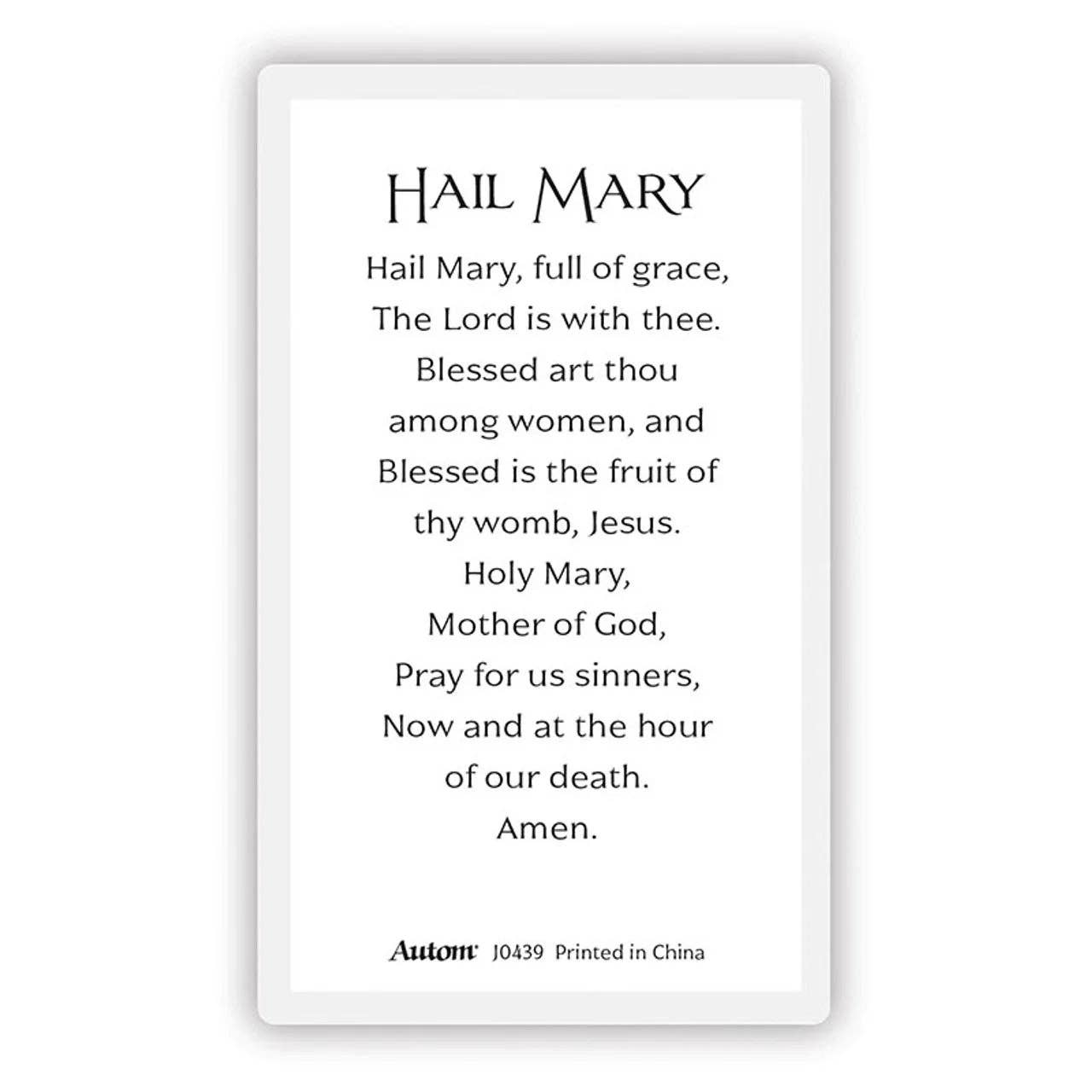 Laminated Mary and Jesus Prayer Cards: Our Lady of Guadalupe