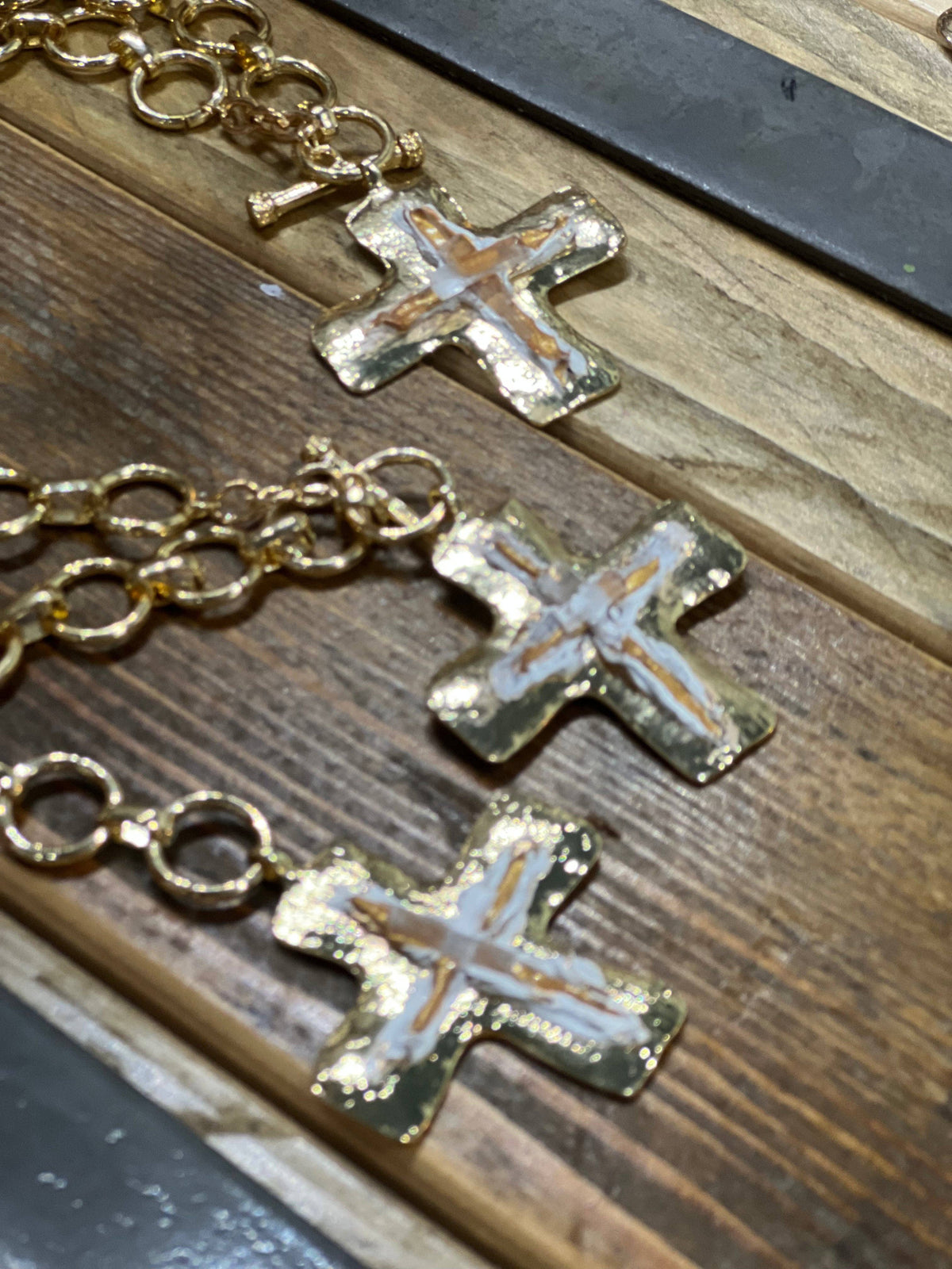 Hand Painted Cross Necklace