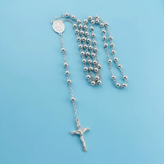 Stainless Steel St Benedict Rosary