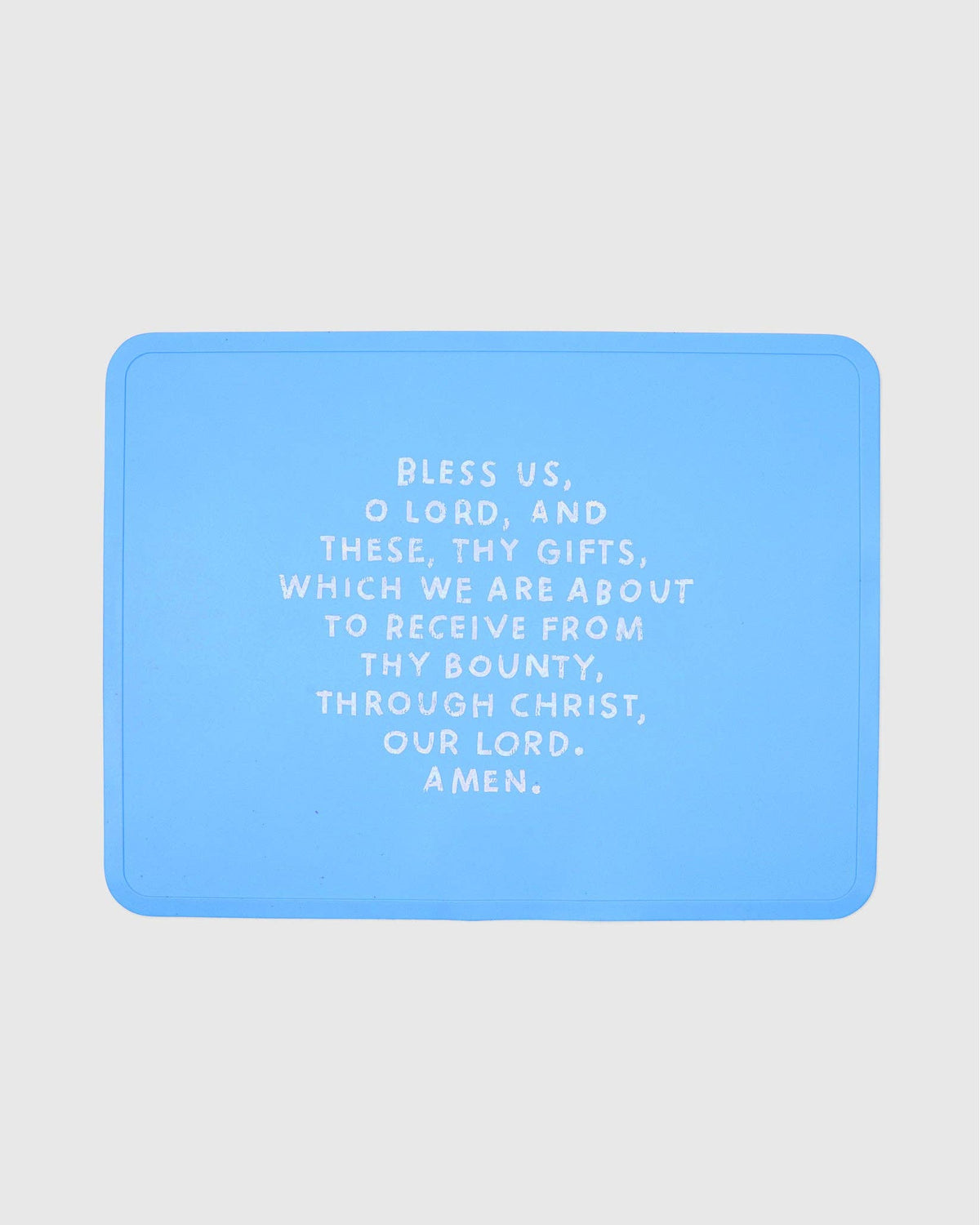 Meal Blessing Silicone Placemat: Cornflower Blue