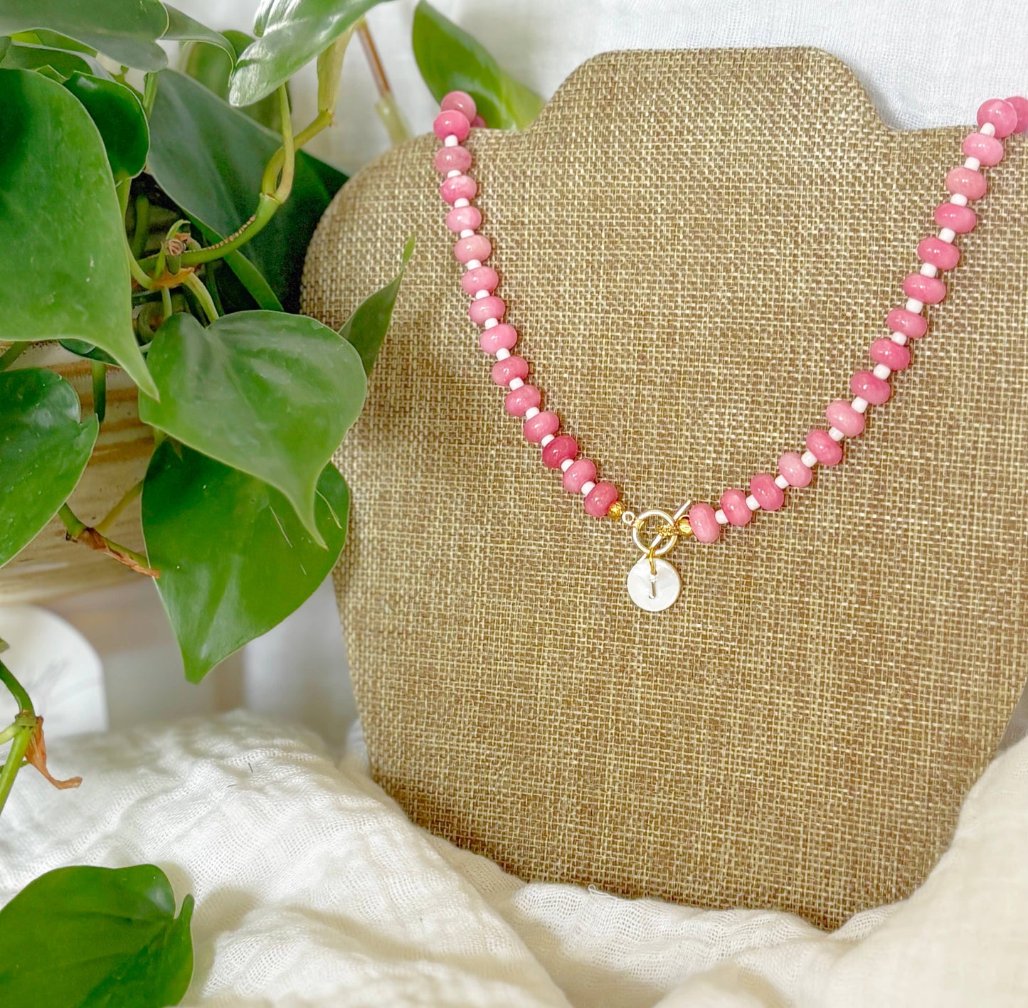 The Cornerstone Necklace: Blush, Emerald, Rose, Teal