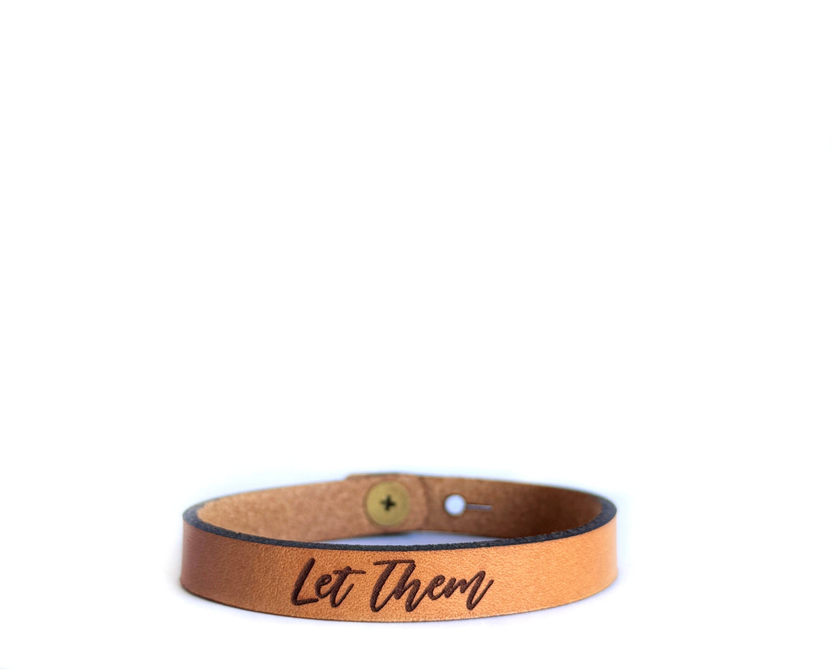 "Let Them" Real Leather Bracelet