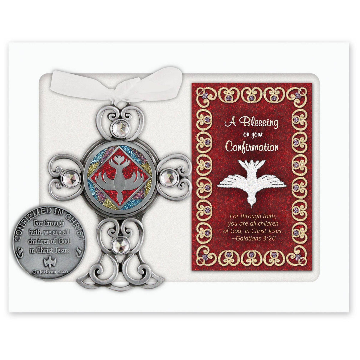 Confirmation Cross on Ribbon