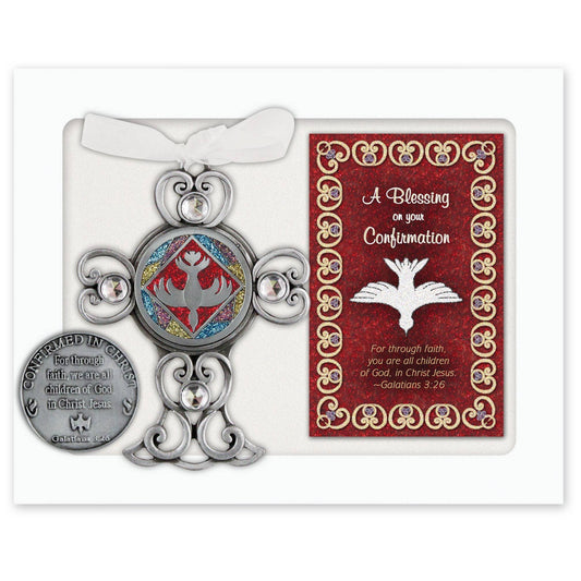 Confirmation Cross on Ribbon