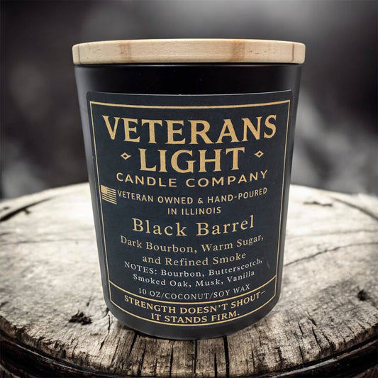 Black Barrel – Warm Sugar, Bourbon, Refined Smoke : 10 oz
