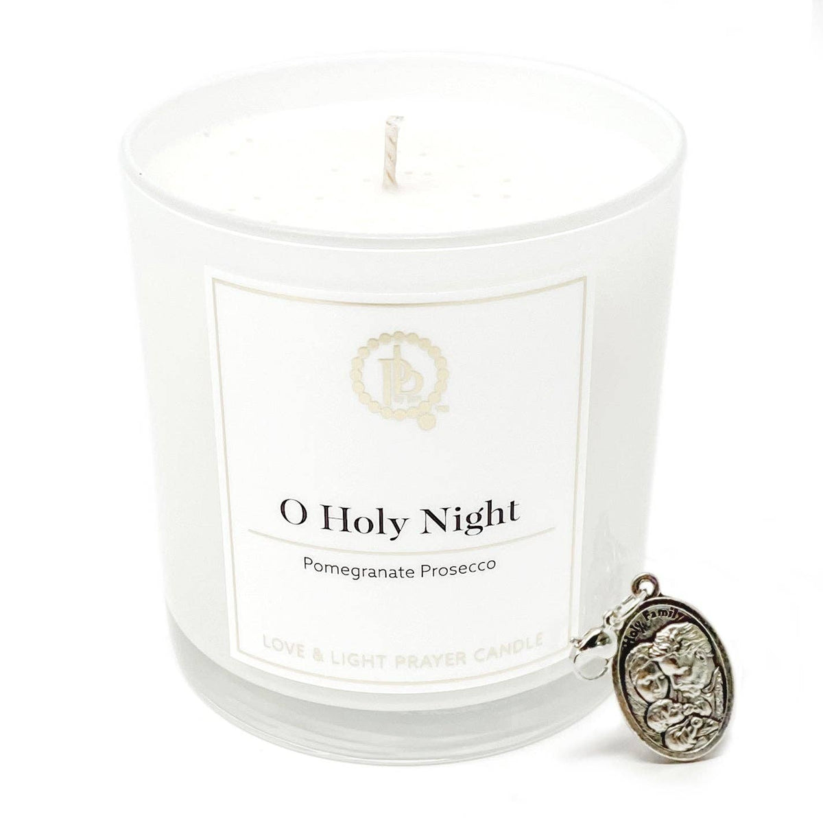 Love & Light Prayer Candle -O Holy Night Holiday Candle: Pomegranate Prosecco
