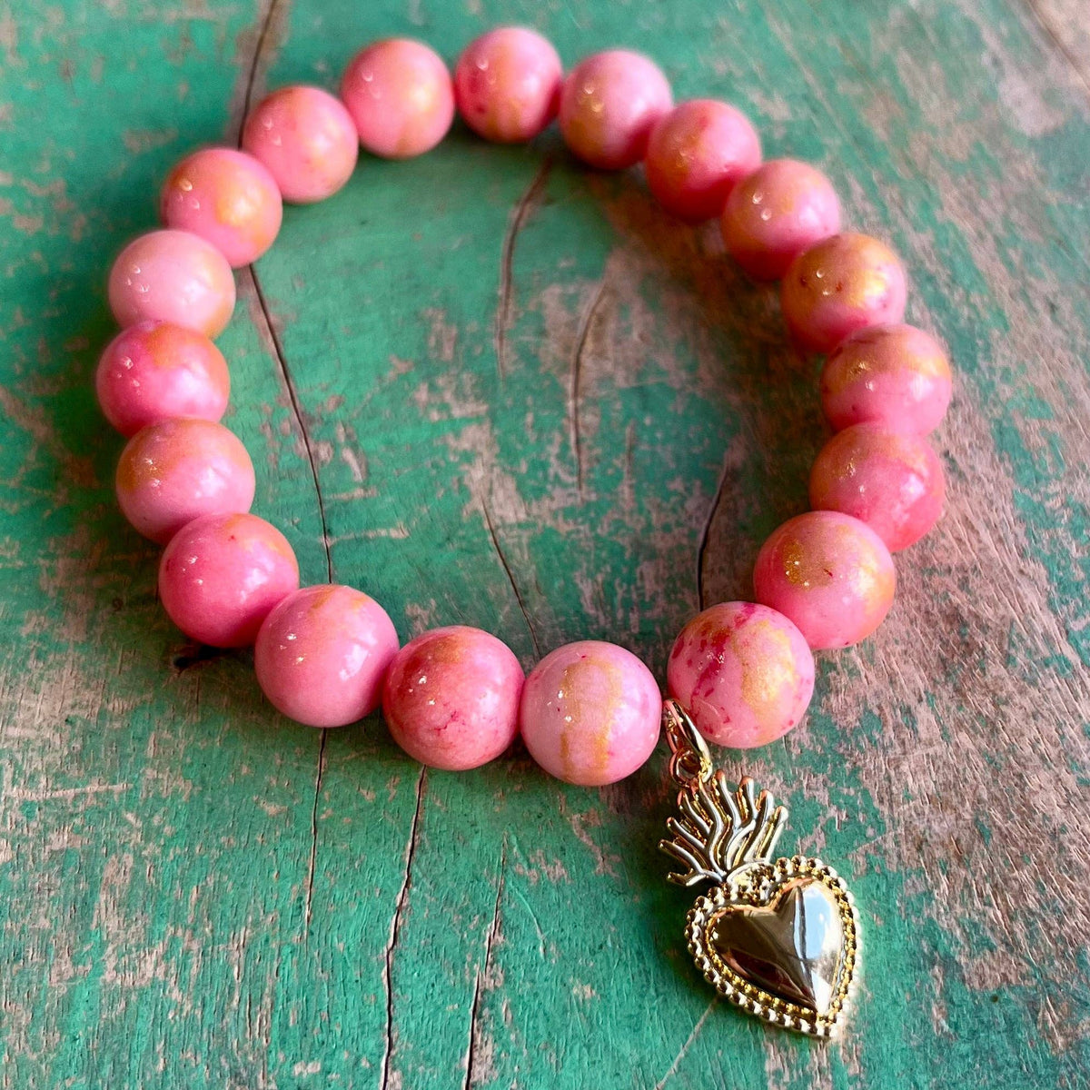 Royal Sacred Heart Bracelet: Red