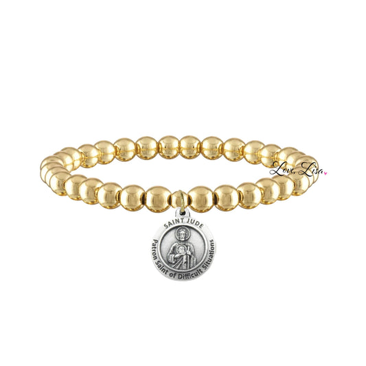 Saint Jude Patron Saint of Difficult Situations Bracelet: Gold or Silver