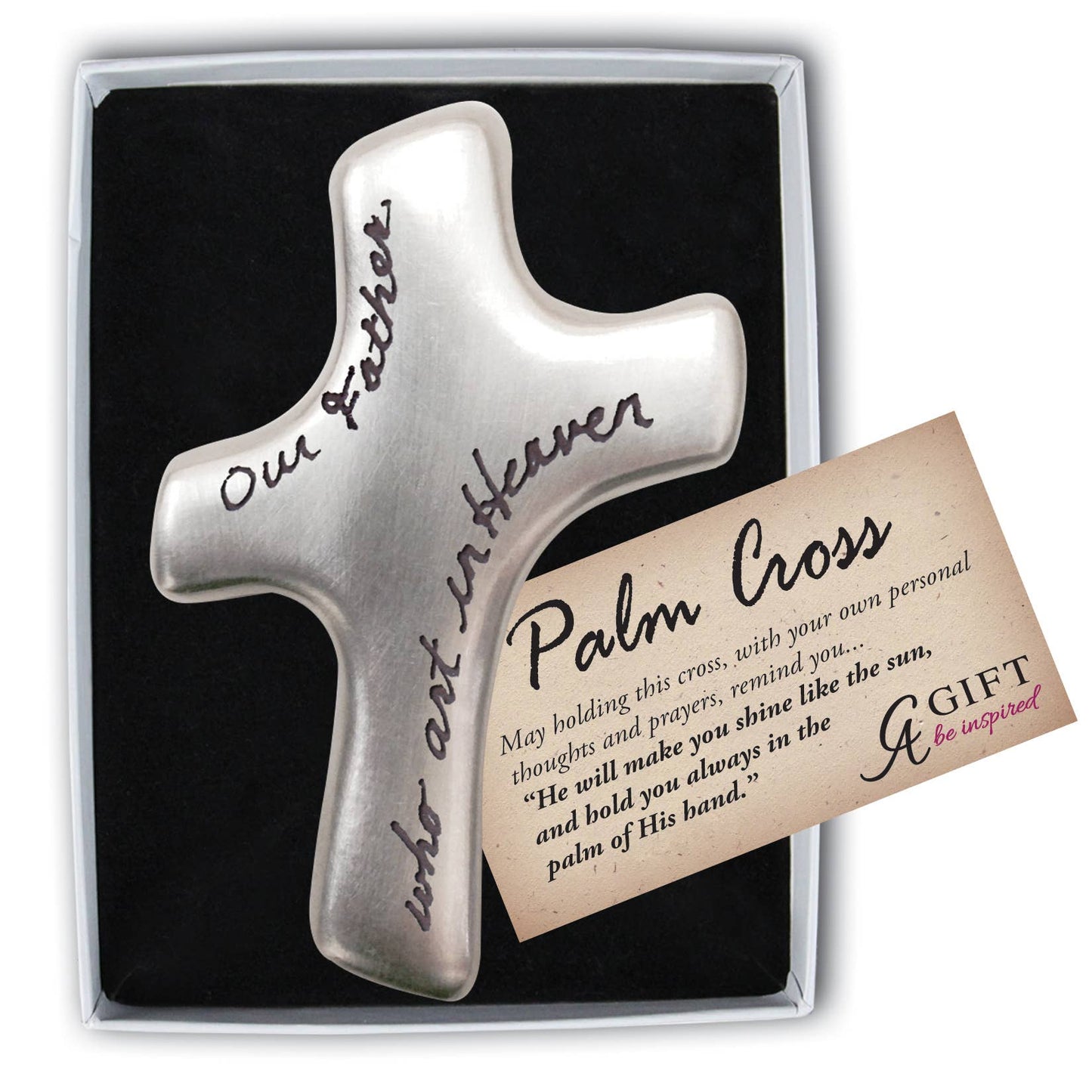 Palm Cross (Believe, Serenity, Our Father, God Is Never, Faith Moves Mountains)