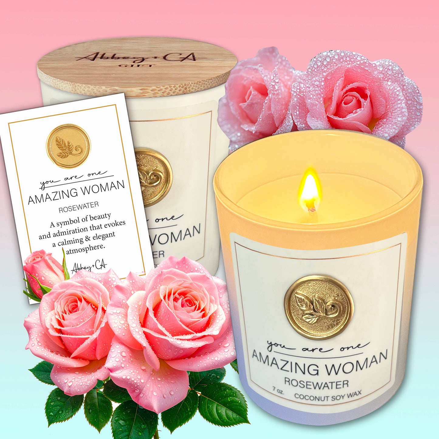 Scentspirations Candles: Amazing Woman - Rosewater