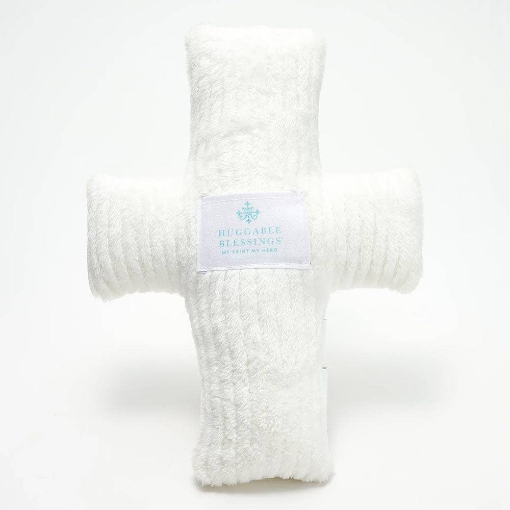 Huggable Weighted Prayer Pillow: White Cross