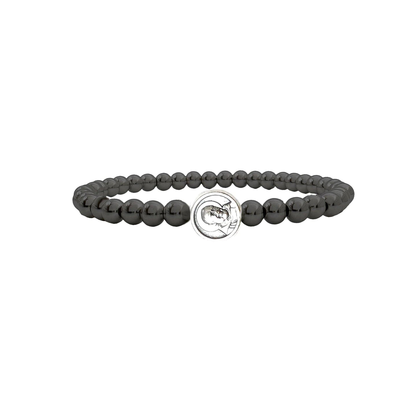 Subliminal Saint Francis Catholic Beaded Stretch Bracelet Prayer for Pets: Gold or Silver