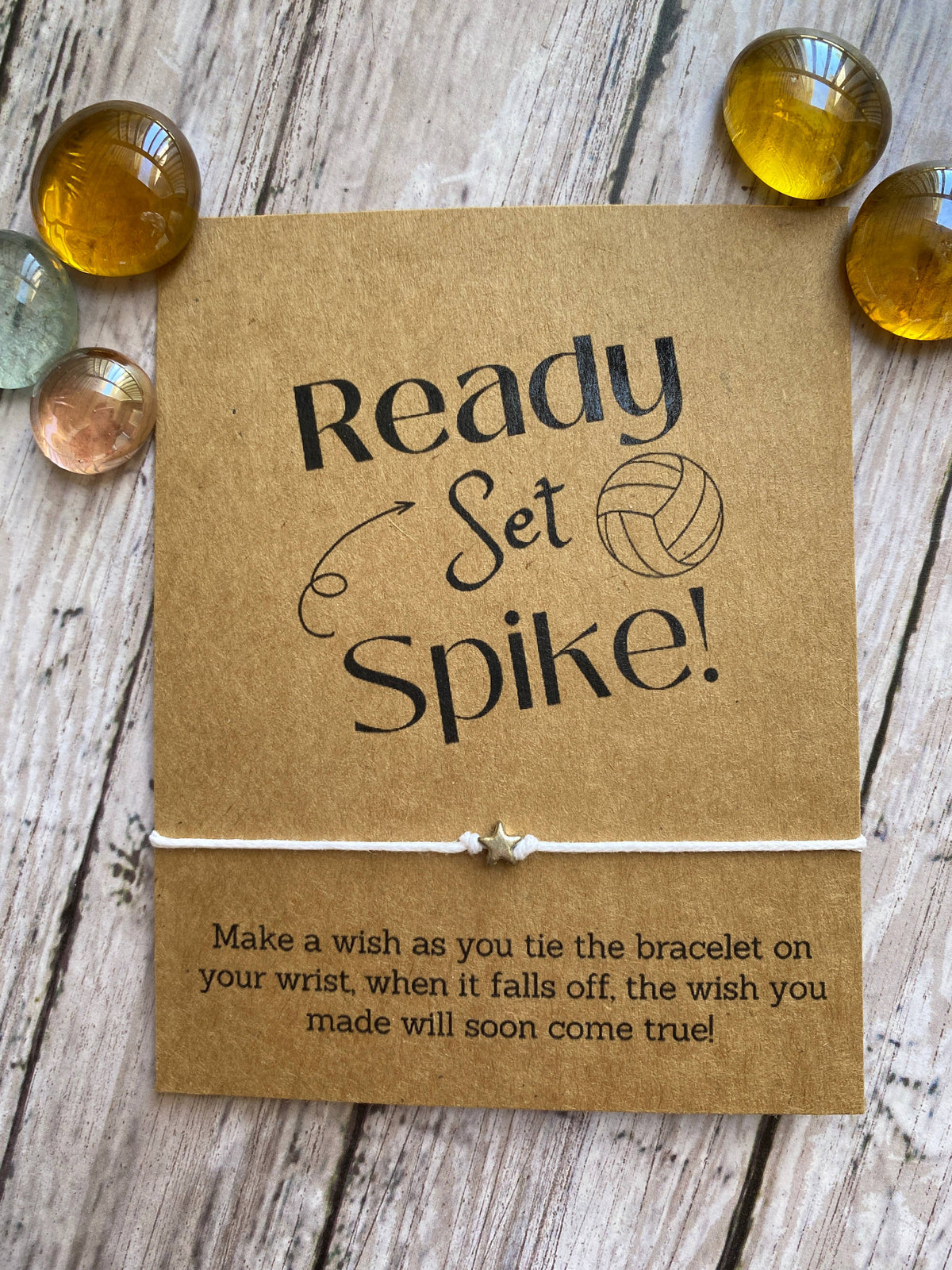 Ready Set Spike, Volleyball Wish Bracelet: WHITE