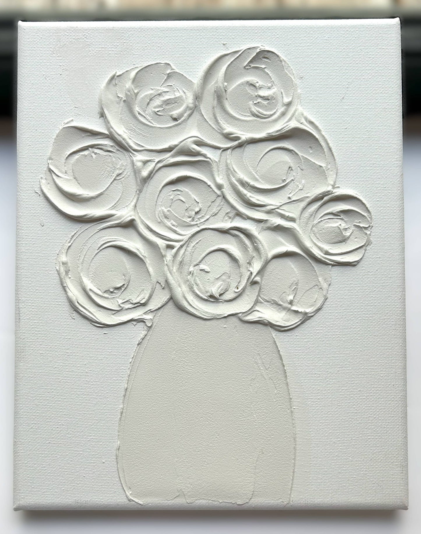 Flowers In Vase Paint Your Own Canvas 8x10