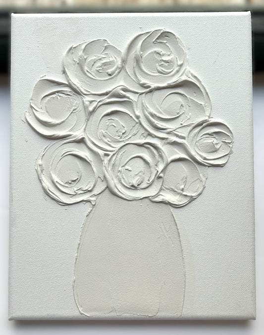 Flowers In Vase Paint Your Own Canvas 8x10