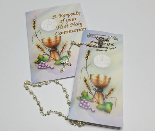 First Communion Rosary Set - Girl