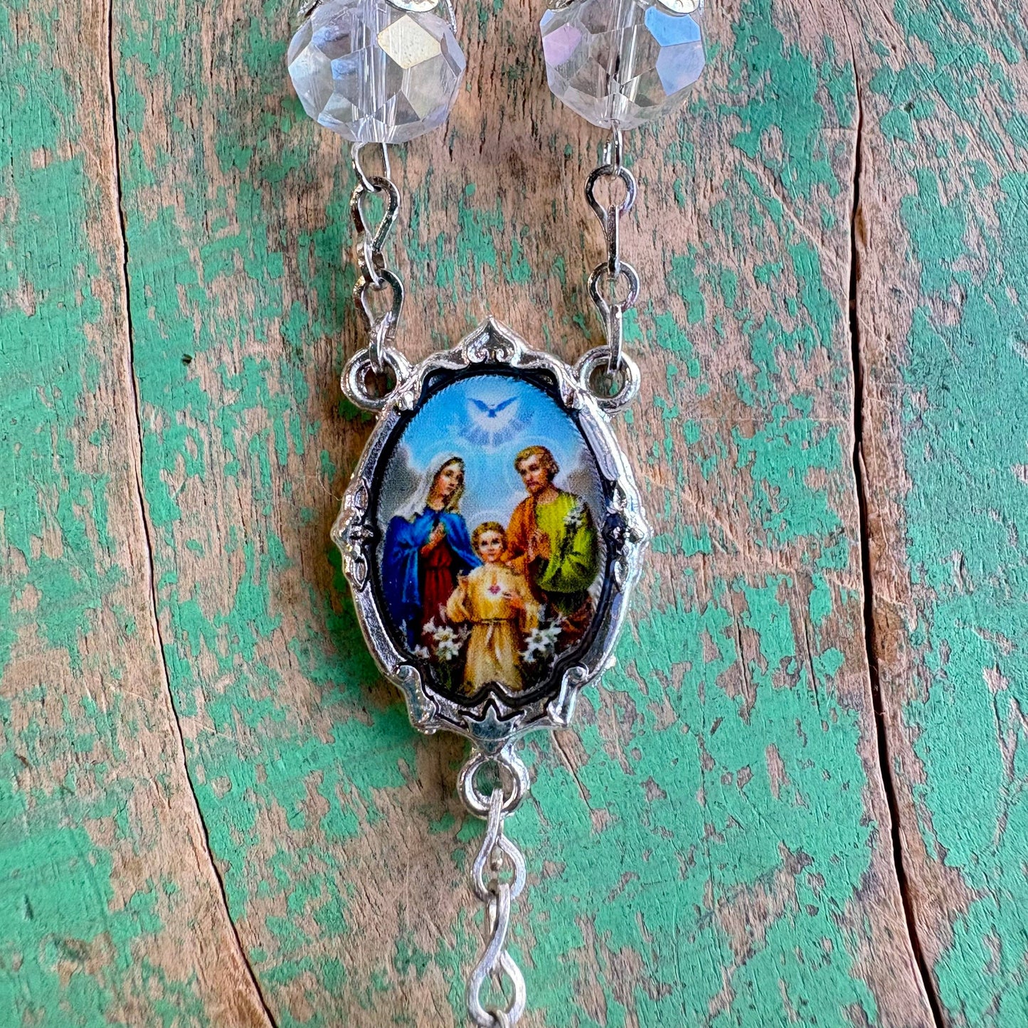 Crystal Car Decade Rosary: Holy Family or OLG