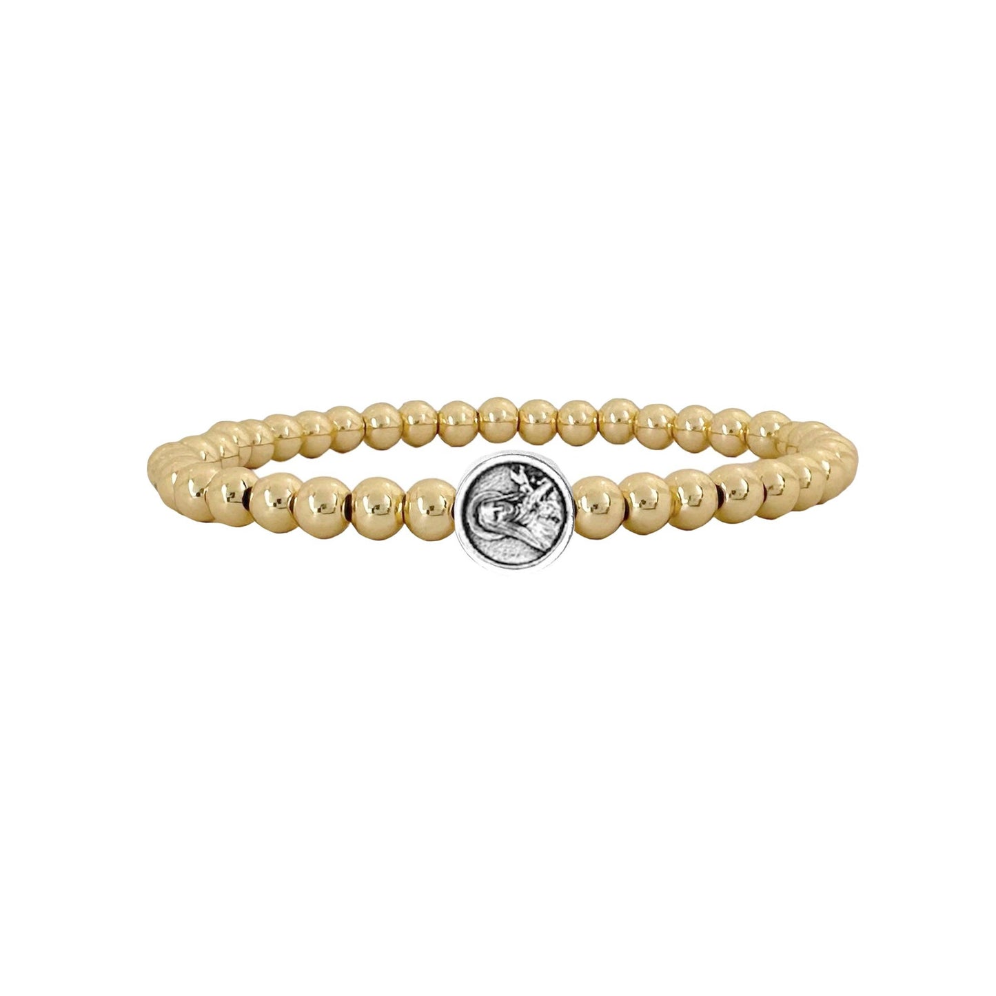 Subliminal Saint Therese Little Flower Beaded Bracelet: Gold or Silver