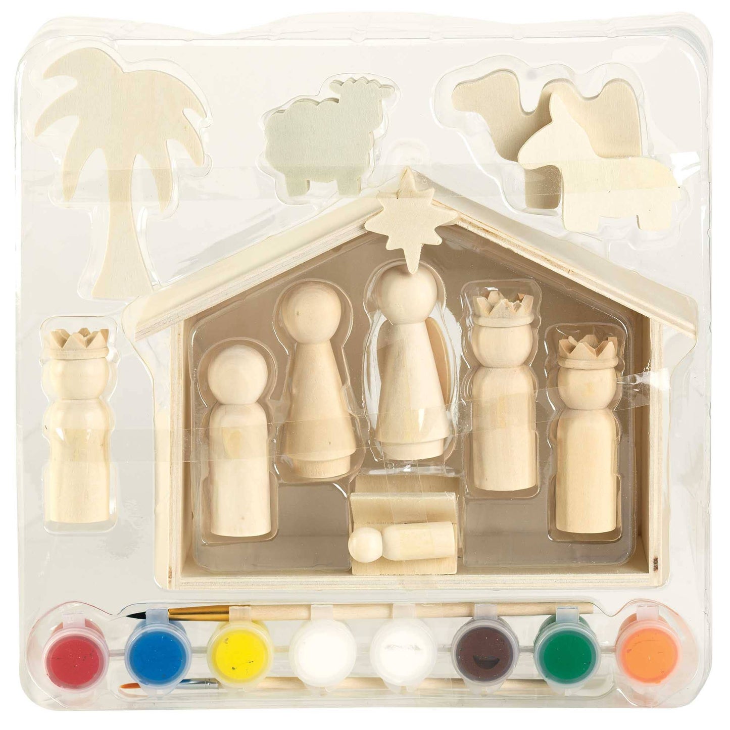 NATIVITY WOOD PAINT SET