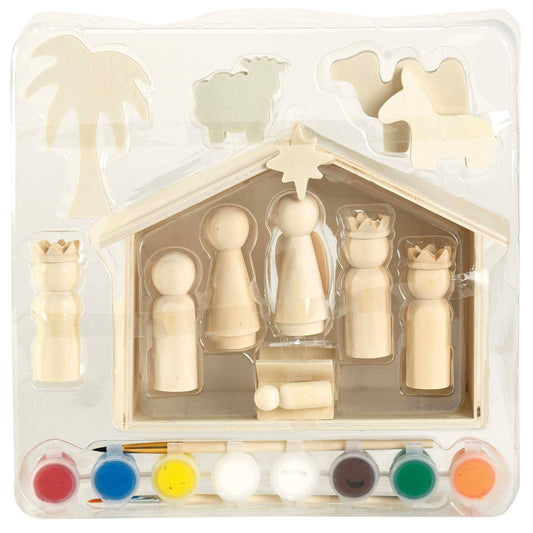 NATIVITY WOOD PAINT SET