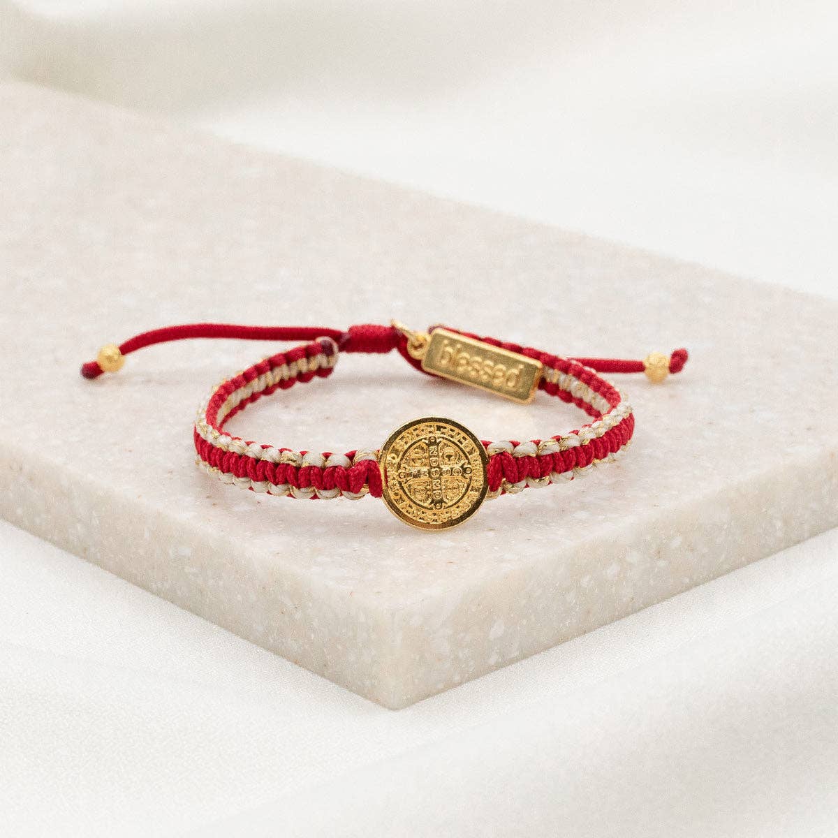 School Spirit Blessing Bracelets: Green/White/Silver
