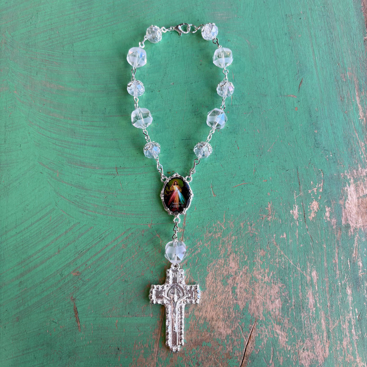 Crystal Car Decade Rosary: Holy Family or OLG